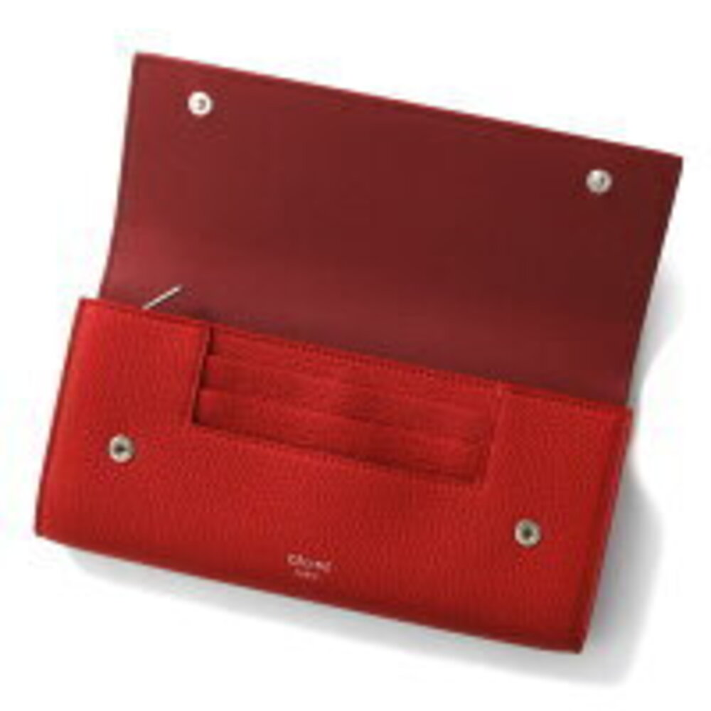 Celine Multifunction Wallet Long Red Flap Pop - Picture 4 of 5